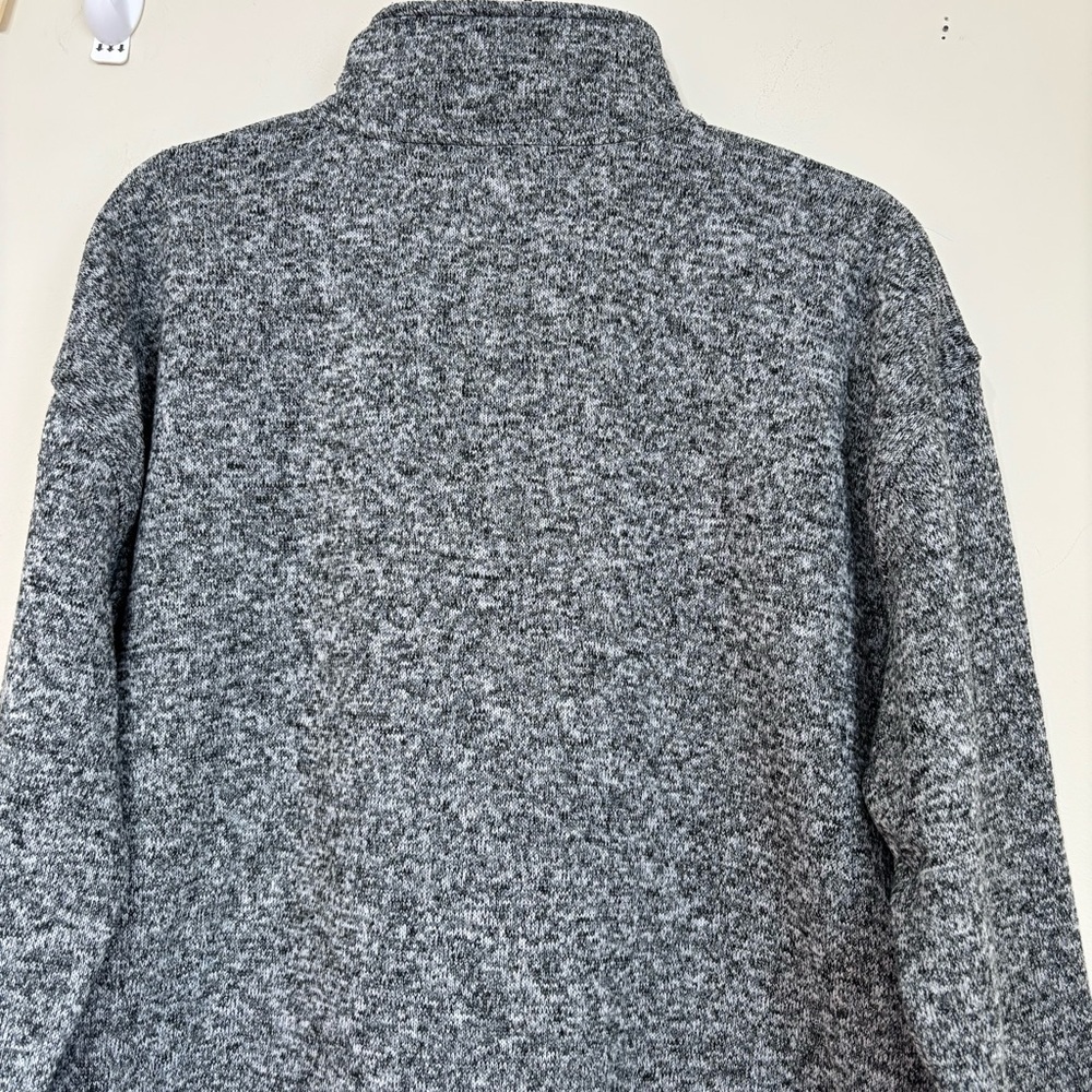 PINK Victoria's Secret oversize gray 1/3 Zip mock Neck slouchy knit sweatshirt S - Picture 8 of 16